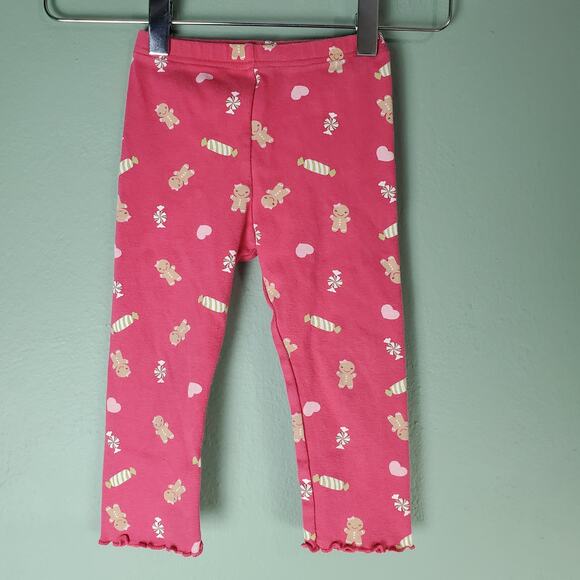 Gymboree Girls Pink Gingerbread Girl Leggings Size 18-24M - Picture 1 of 4
